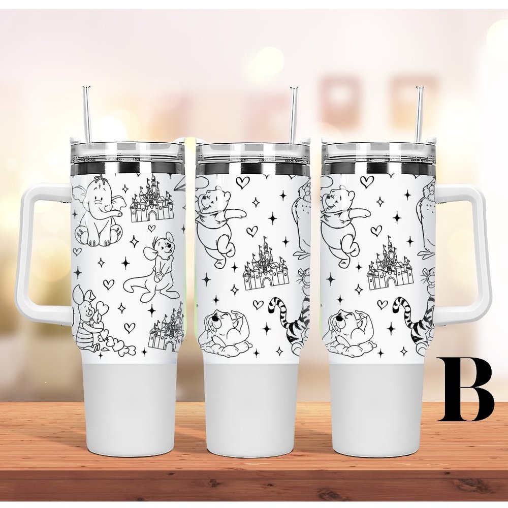 Disney Winnie the Pooh Brand new 40 oz double wall stainless travel office tumbl - Picture 7 of 11